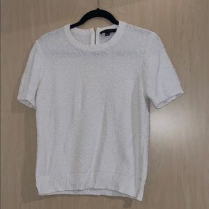 Ann Taylor Elegant White Textured Women's Top